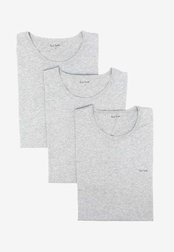 Logo Print  Mélange T-shirt - Set of 3