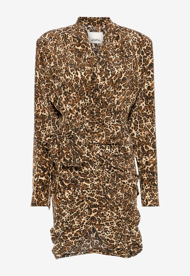 Cleora Leopard Print Mini Dress