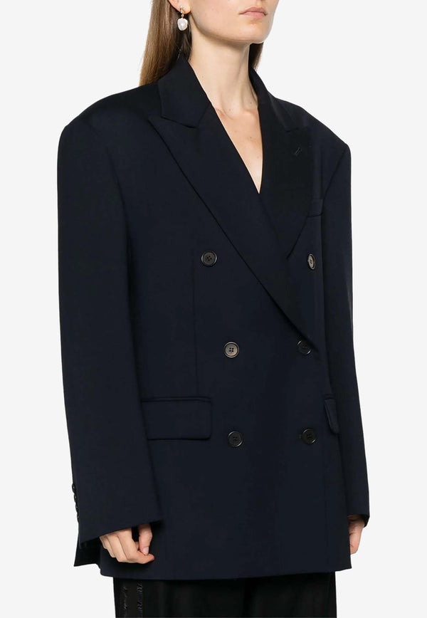 Liliuxy Double-Breasted Wool-Blend Blazer