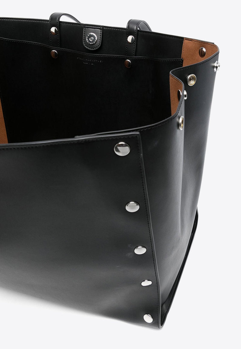 Large Faux Leather Studded Tote Bag