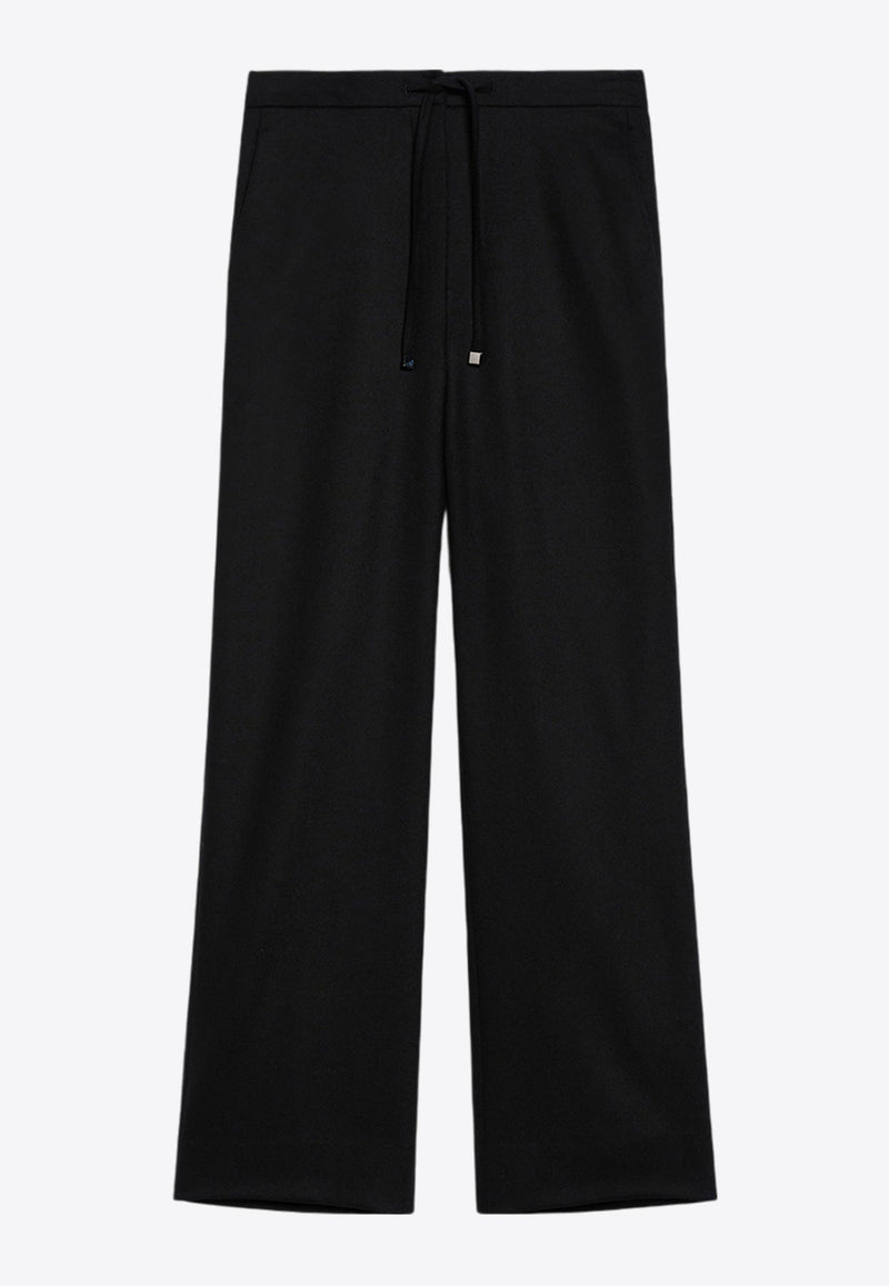 Floria Flannel Straight-Leg Pants