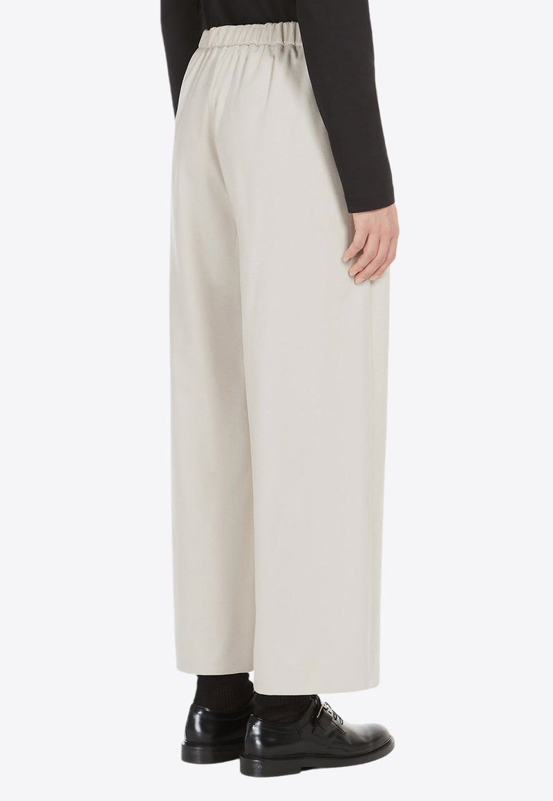 Floria Flannel Straight-Leg Pants