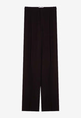 Straight-Leg Silk Crêpe Pants