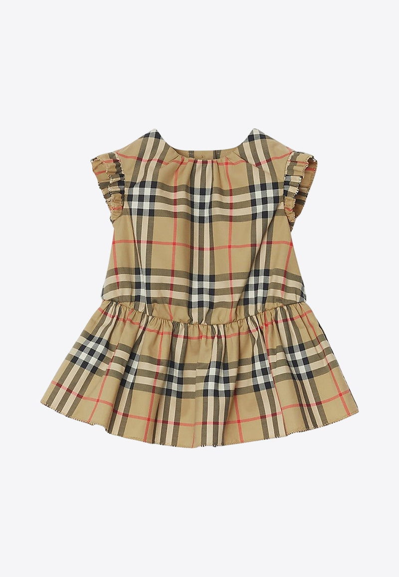 Baby Girls Vintage Check Dress and Bloomers Set