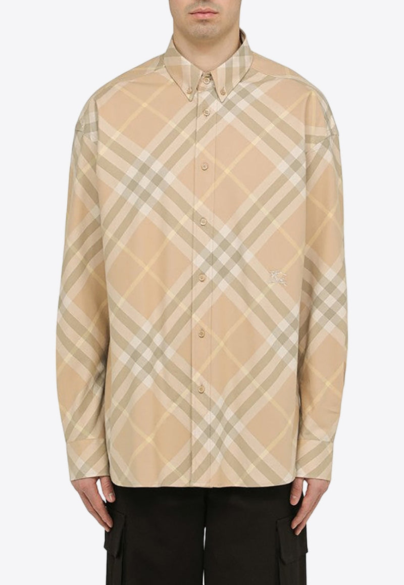 Check-Pattern Button-Down Shirt