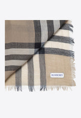 Checked Wool Scarf