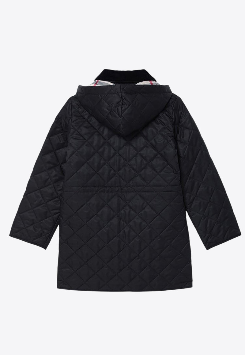 Boys Corduroy-Collar Quilted Jacket