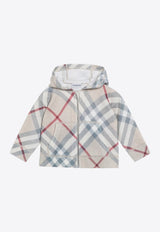 Babies Check Print Wool Hoodie