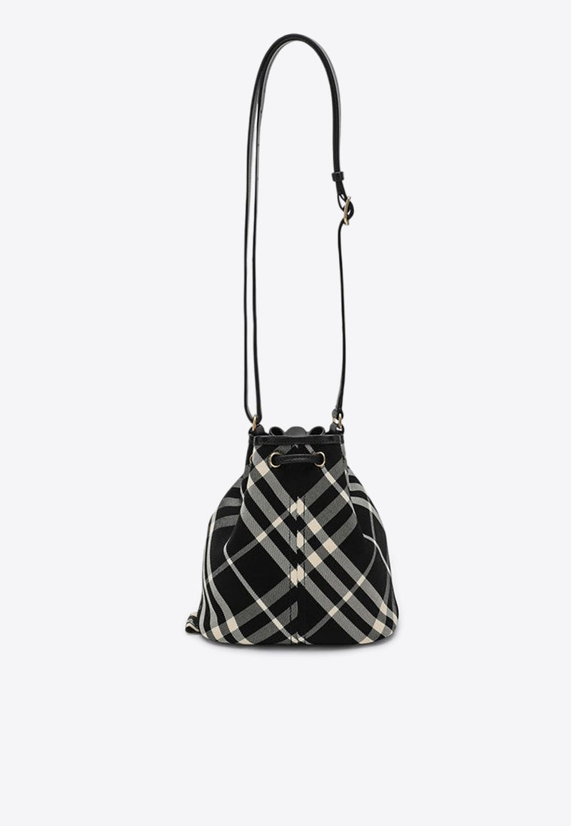 Mini Checked Bucket Bag