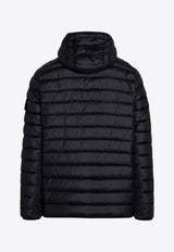 Logo Patch Zip-Up Down Jacket