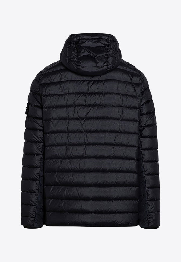 Logo Patch Zip-Up Down Jacket