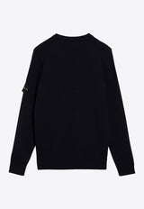 Logo Patch Wool Blend Sweater