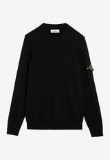 Logo Patch Wool Blend Sweater