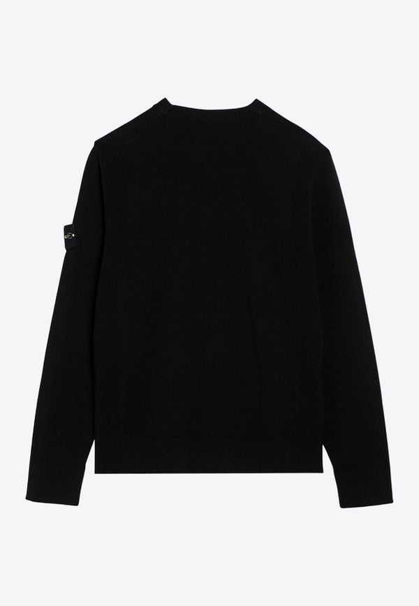 Logo Patch Wool Blend Sweater