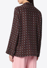 Silk Patterned Long-Sleeved Shirt