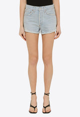 Regenerated Mini Denim Shorts