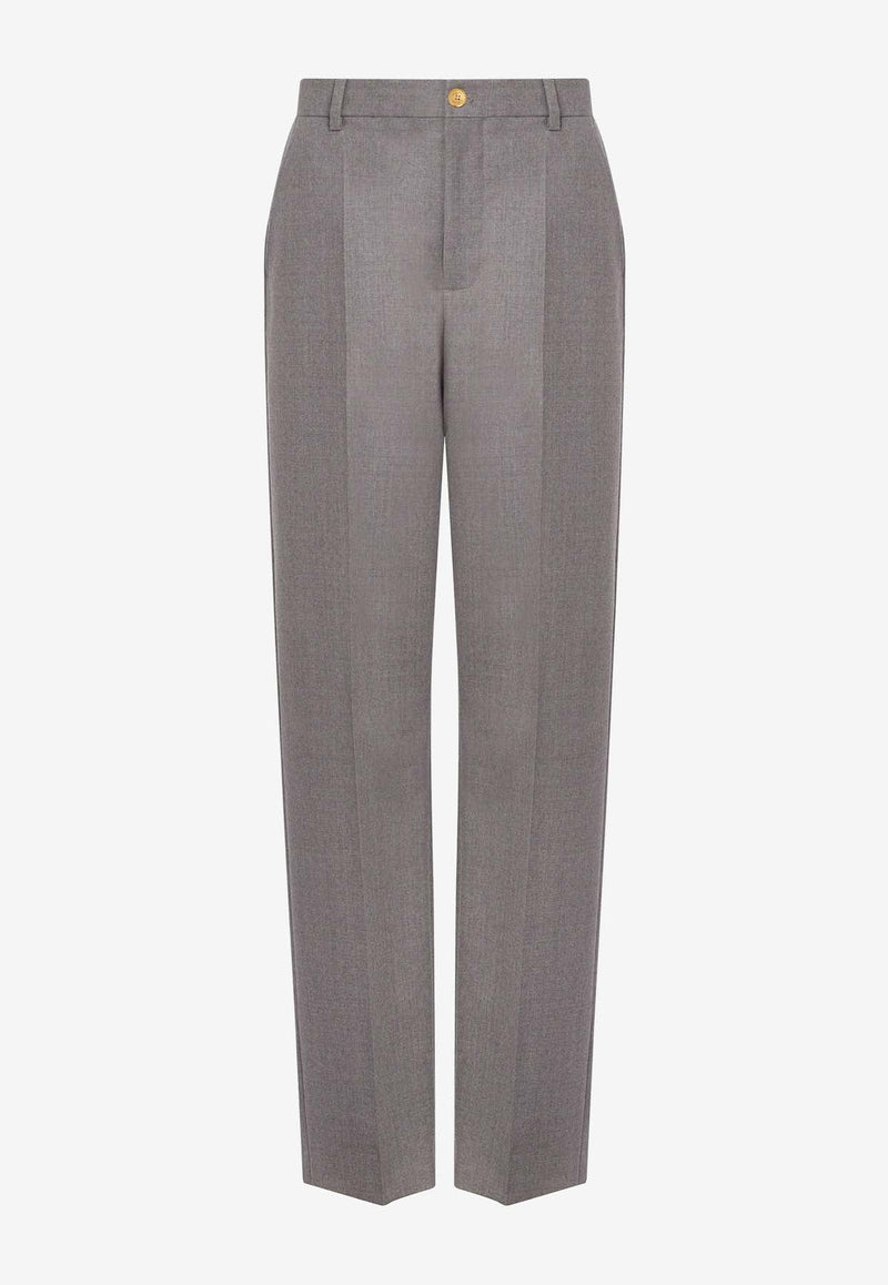 Straight-Leg Wool Pants