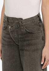 Criss Cross Straight-Leg Jeans