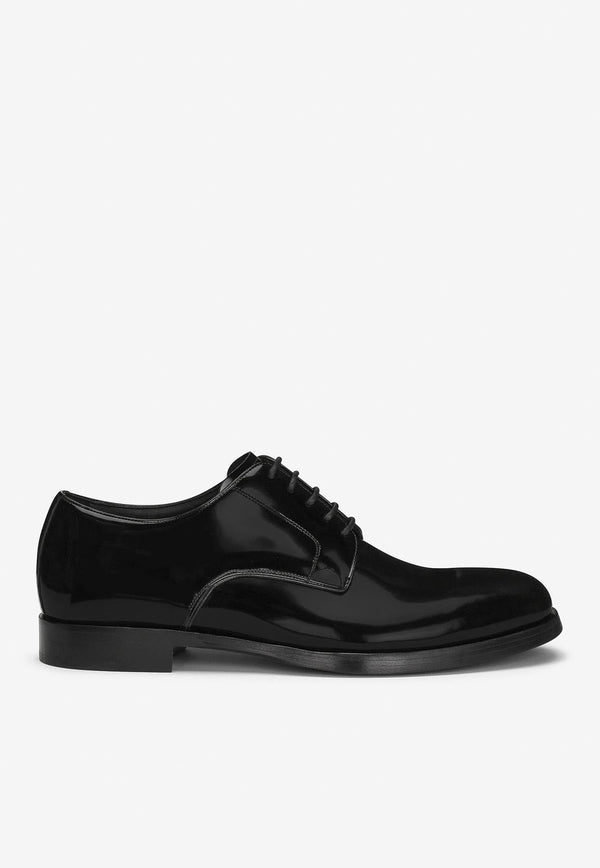 Leather Derby Lace-Up Shoes