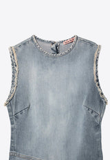 Washed Denim Sleeveless Dress