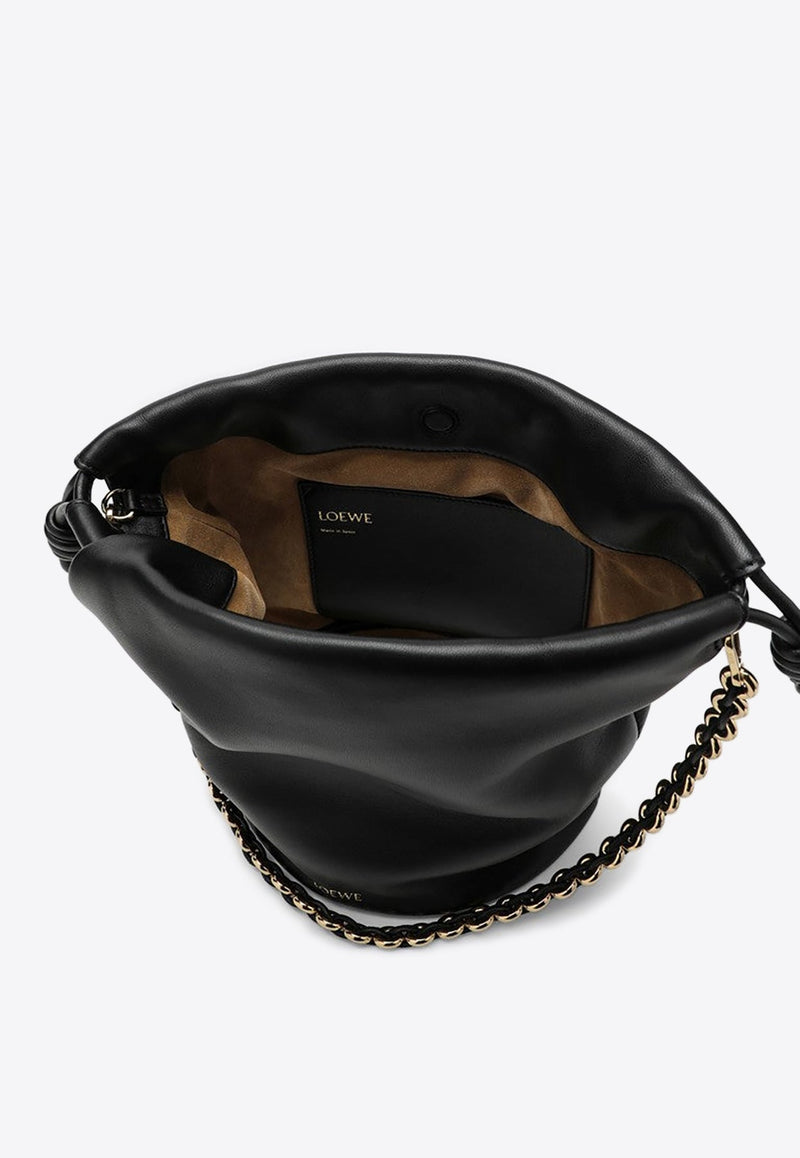 Flamenco Calf Leather Chain Bucket Bag