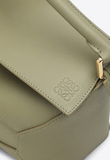 Small Puzzle Top Handle Bag in Calf Leather