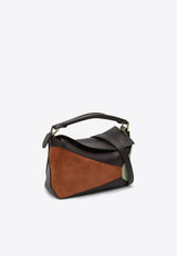 Small Puzzle Top Handle Bag in Calf Leather