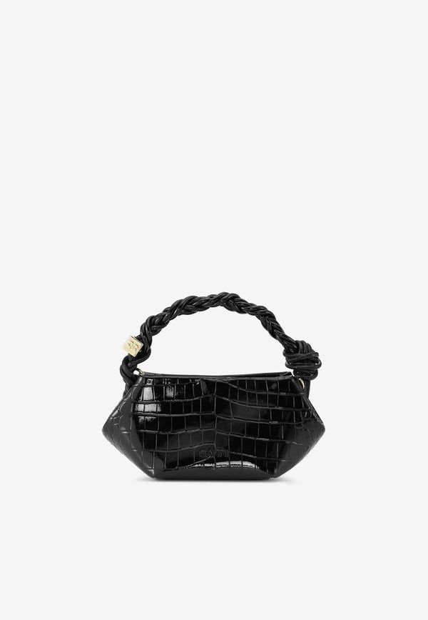 Mini Bou Croc-Embossed Leather Shoulder Bag