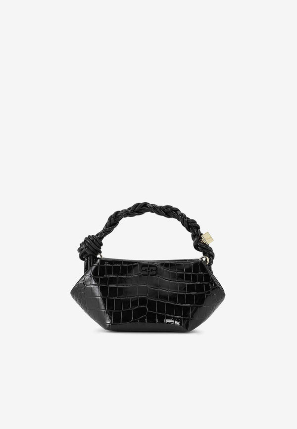 Mini Bou Croc-Embossed Leather Shoulder Bag