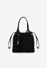 Basket Net Leather Shoulder Bag