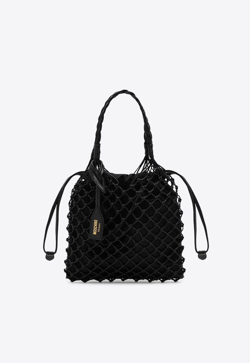 Basket Net Leather Shoulder Bag