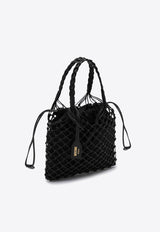 Basket Net Leather Shoulder Bag