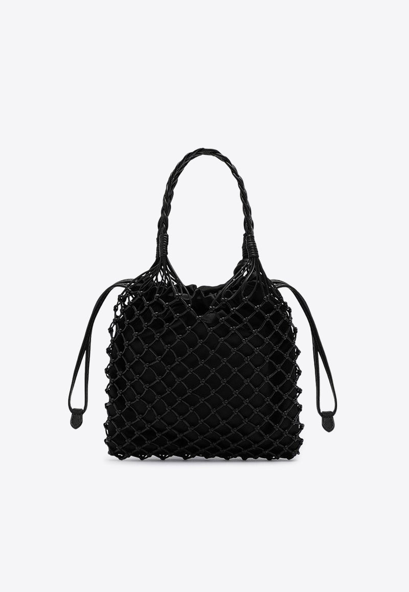 Basket Net Leather Shoulder Bag