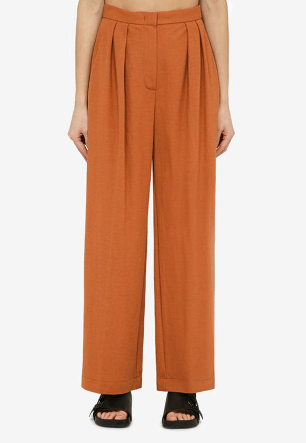 Pleated High-Rise Pants