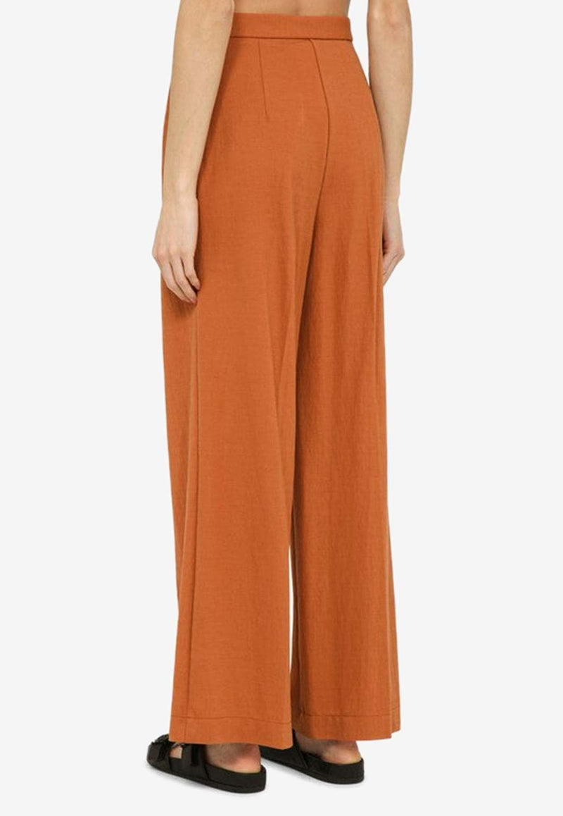 Pleated High-Rise Pants