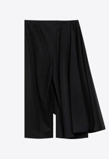 Asymmetrical Wide-Leg Skirt Pants