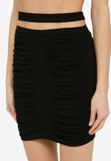 Draped Mini Skirt