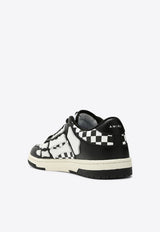 Skel Checkerboard Leather Sneakers