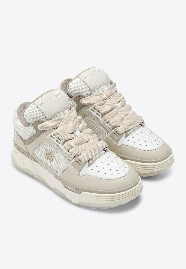 MA-1 Leather and Mesh Low-Top Sneakers