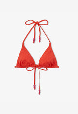 Ariah JC Monogram Triangle Bikini Top