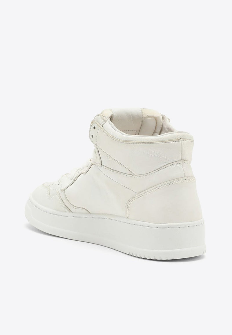 Medalist High-Top Leather Sneakers