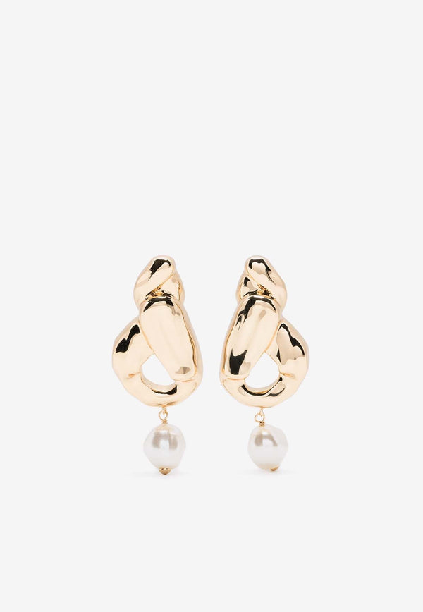 Faux-Pearl Drop Earrings