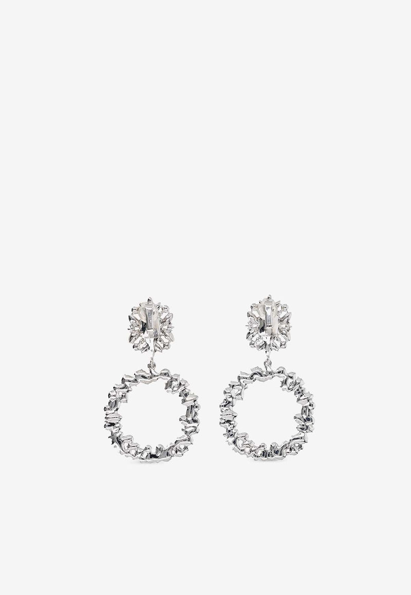 Crystal Embellished Drop Earrings