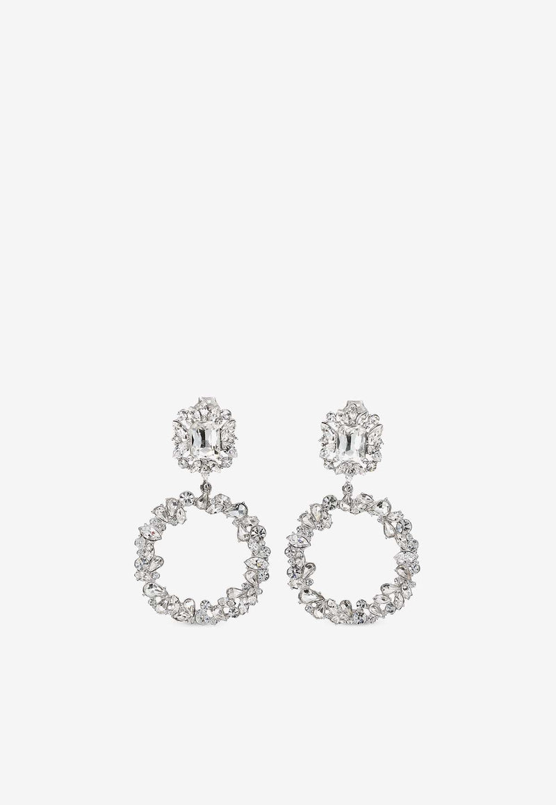 Crystal Embellished Drop Earrings