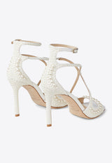 Azia 95 Pearls Embellished Satin Sandals