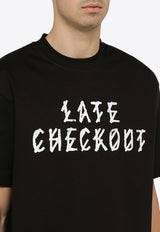 Late Checkout Print Crewneck T-shirt