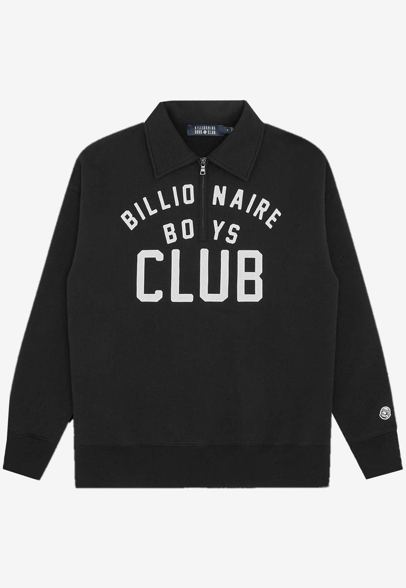 Logo Print Half-Zip Sweatshirt