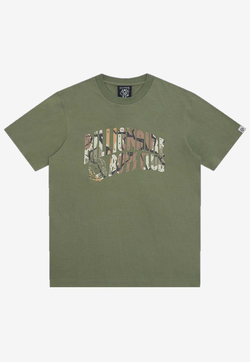 Camo Logo Print Crewneck T-shirt