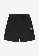 Logo Embroidered Cargo Shorts