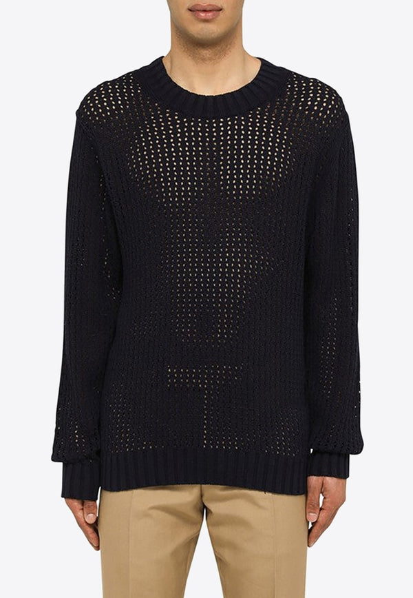 Perforated Knitted Sweater